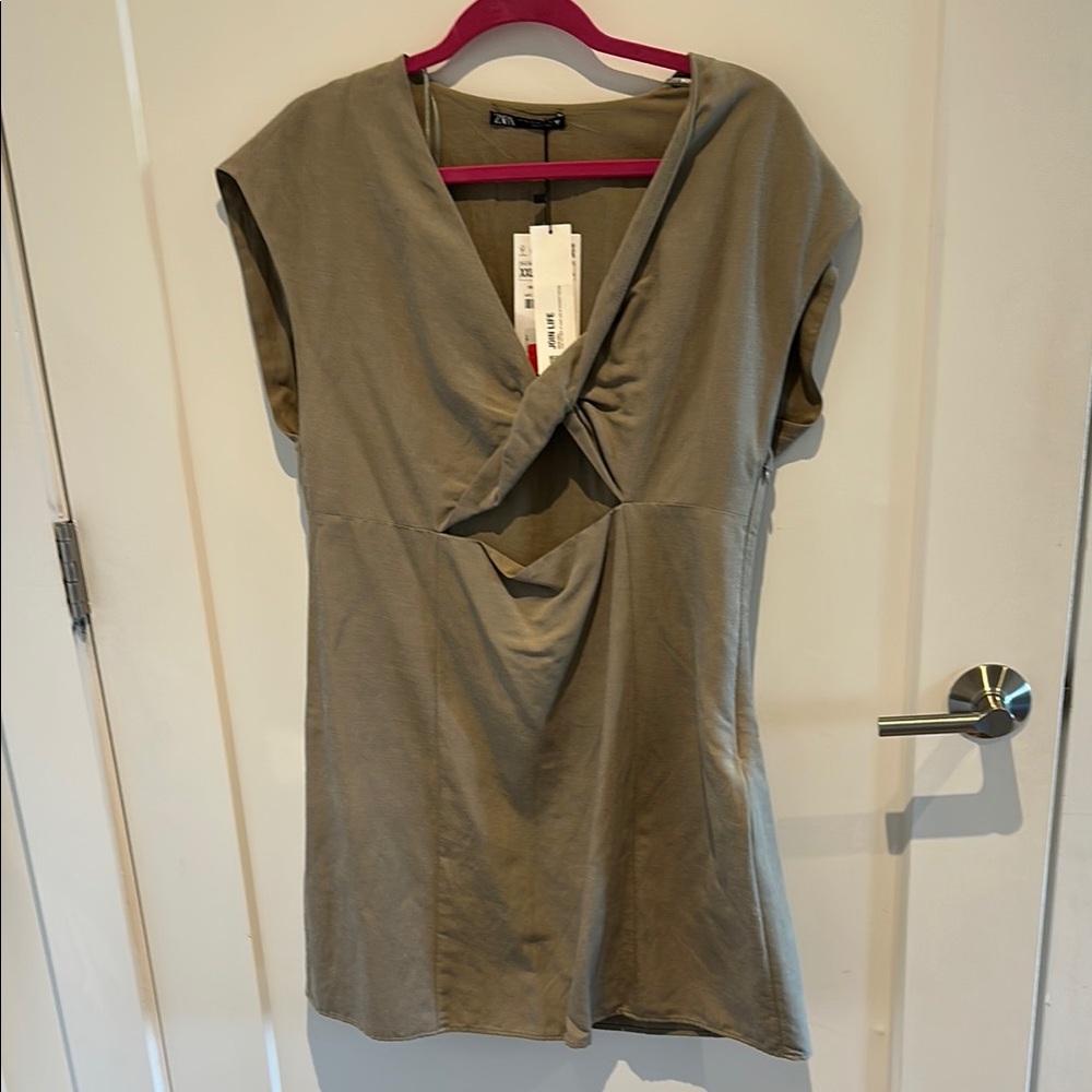 Zara Khaki Women's Sundress